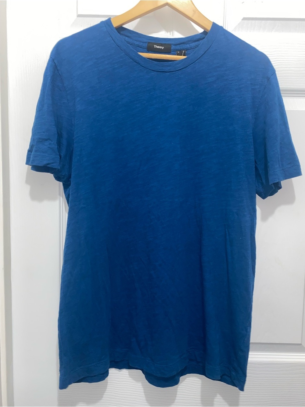 Theory Men's Short Sleeve Crew T-Shirt in Royal Blue